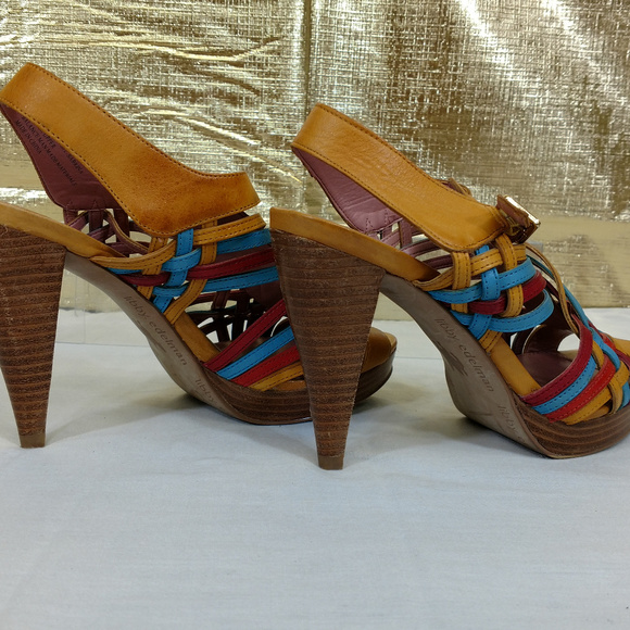 Sam &  Libby Edelman Strappy Sandal Heels Sz 6.5 - Picture 5 of 8